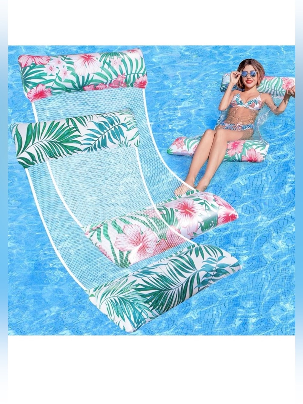 2 Pack Inflatable Pool Floats Rafts
